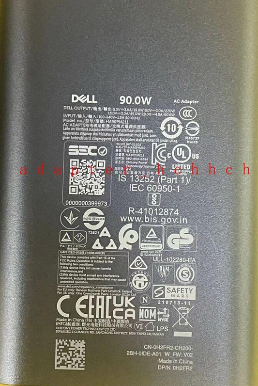 New Original Dell XPS 17 9720 P92F003 HA90PM210 90.0W USB Type-C AC Adapter&Cord