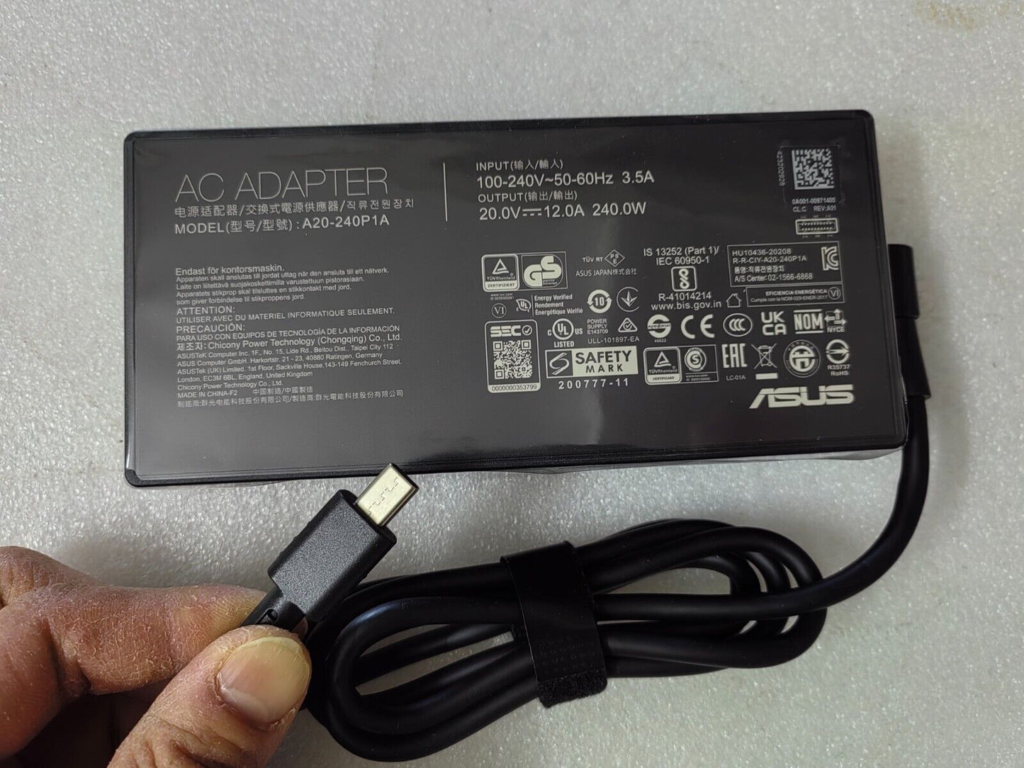 Original 20V 12A 240W A20-240P1A For ASUS TUF Gaming A16(2024) FA608 FA608WV NEW