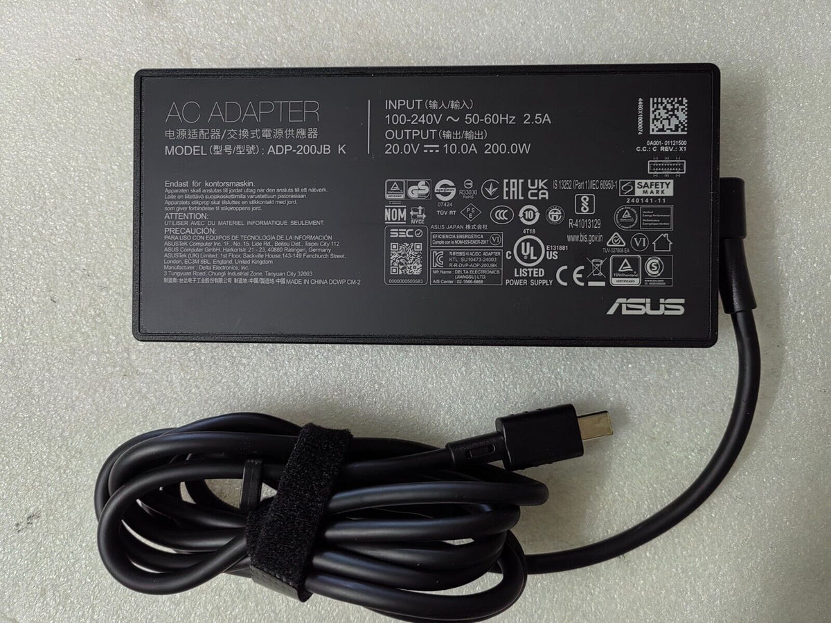 Original 20V 10A ADP-200JB K For ASUS 200W TUF Gaming A14(2024) FA401WV Charger