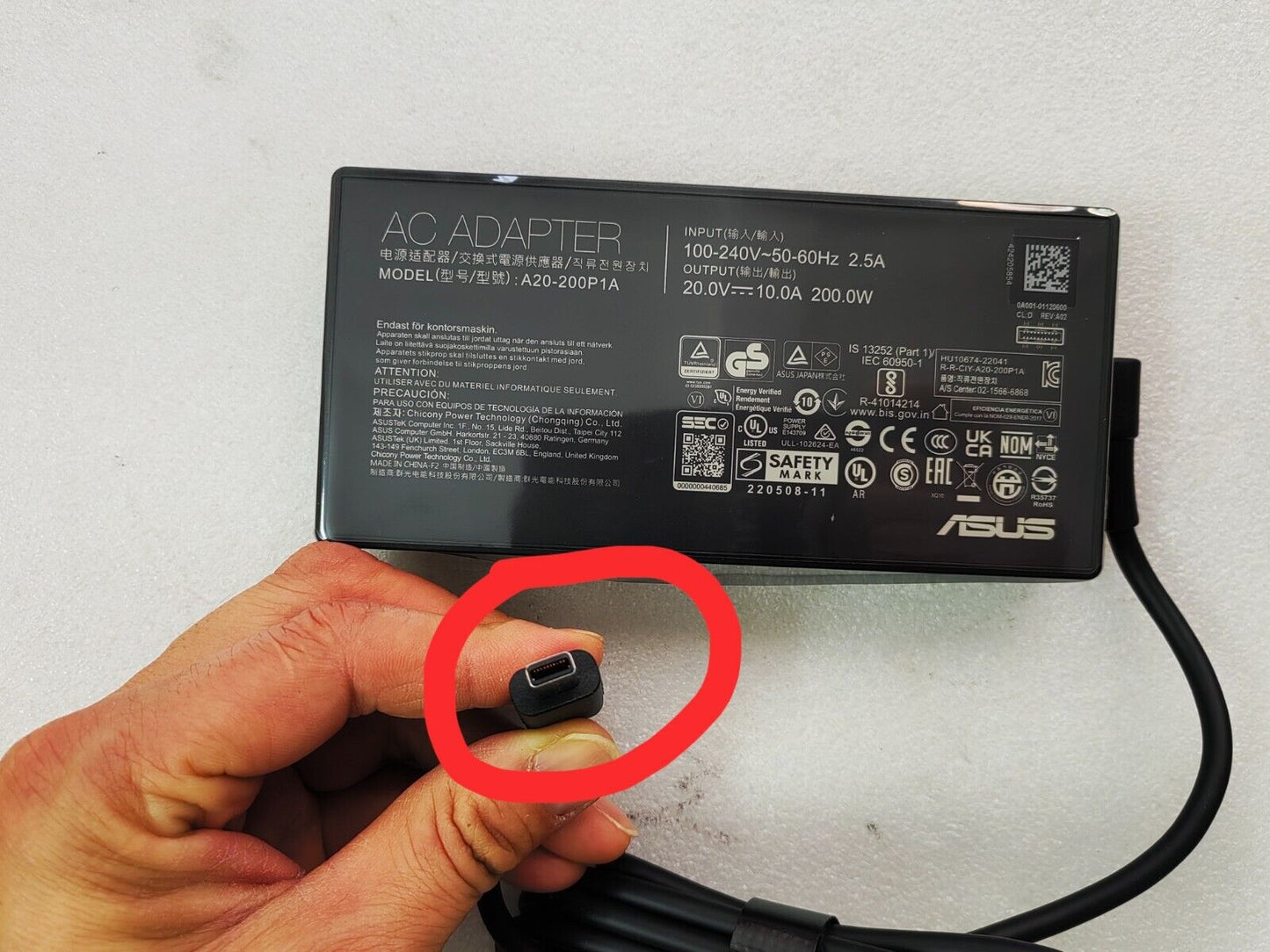 NEW Genuine 20V 10A A20-200P1A For ASUS ROG Flow Z13 (2025) GZ302EA 200W Adapter