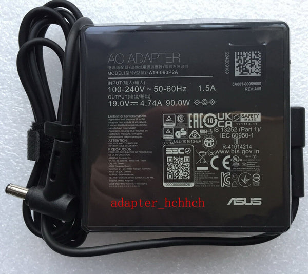 New Original OEM Asus Vivobook 16X M1603QA-DS52 A19-090P2A 90W AC Adapter&Cord