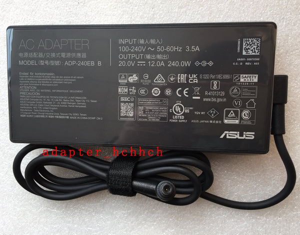 New Original ASUS ZenBook Pro Duo UX582HS-XH99T ADP-240EB BD 240W 20V AC Adapter