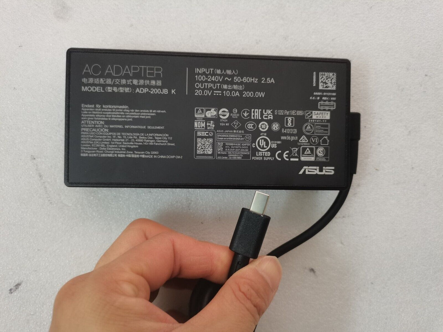 OEM 200W 20V10A ADP-200JB K for ASUS ROG Zephyrus G16(2024) GA605 GA605WV-QR038W