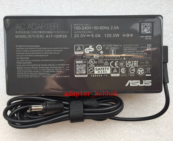 New Original ASUS 120W 20V Adapter&Cord for ASUS Vivobook Pro M3500QA A17-120P2A