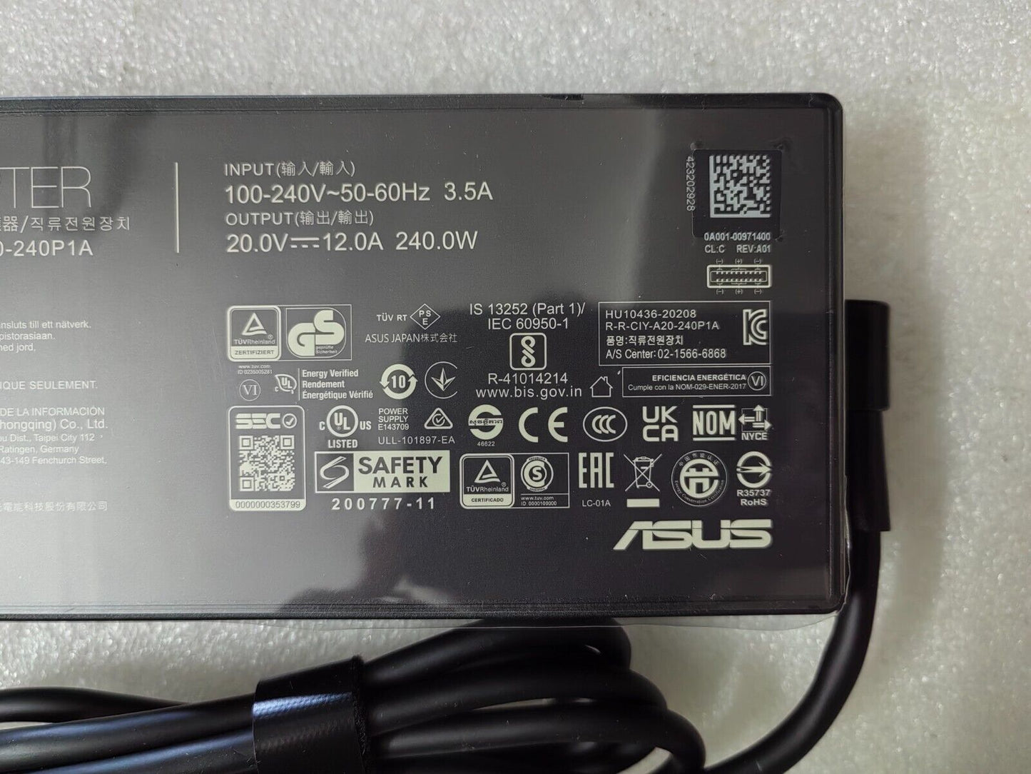 Original 20V 12A 240W A20-240P1A For ASUS TUF Gaming A16(2024) FA608 FA608WV NEW
