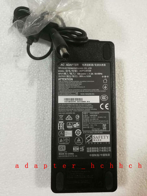 New Original 20V 6A 120W AC Adapter&Cord for AOC PD2710QC ADPC20120 LCD Monitor
