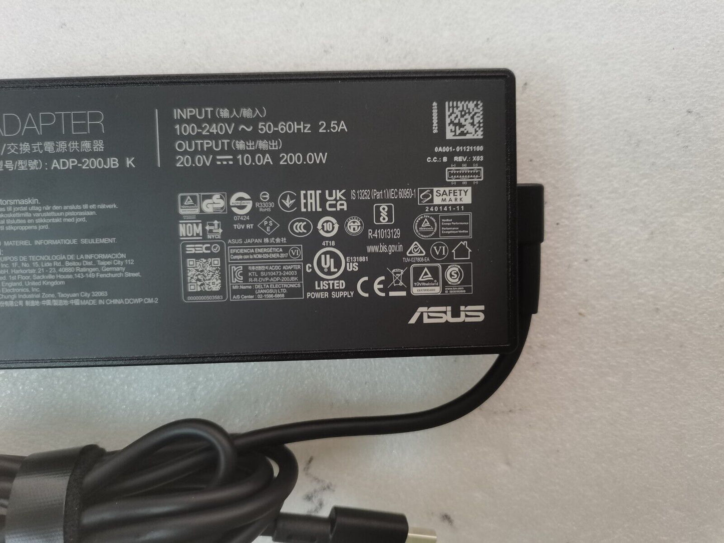 OEM 200W 20V10A ADP-200JB K for ASUS ROG Zephyrus G16(2024) GA605 GA605WV-QR038W