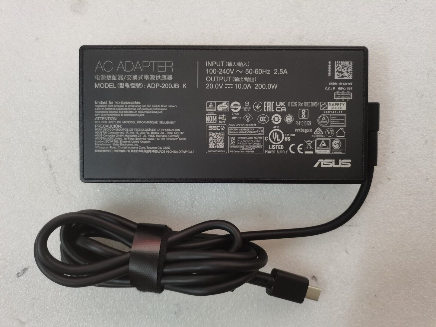 OEM 20V 10A ADP-200JB K for ASUS ROG Zephyrus G16(2024) GU605MV-QP191W RTX4060