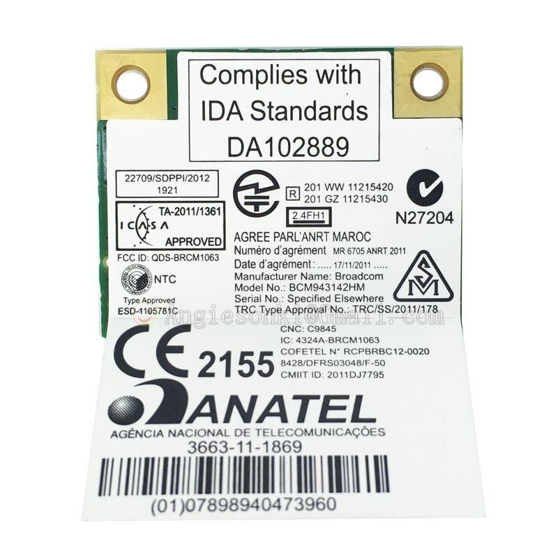 New Lenovo BCM943142HM 11bgn WIFI + BT4.0 04W3794 04W3795 04W3836 04W3837 Wireless Card 20200222