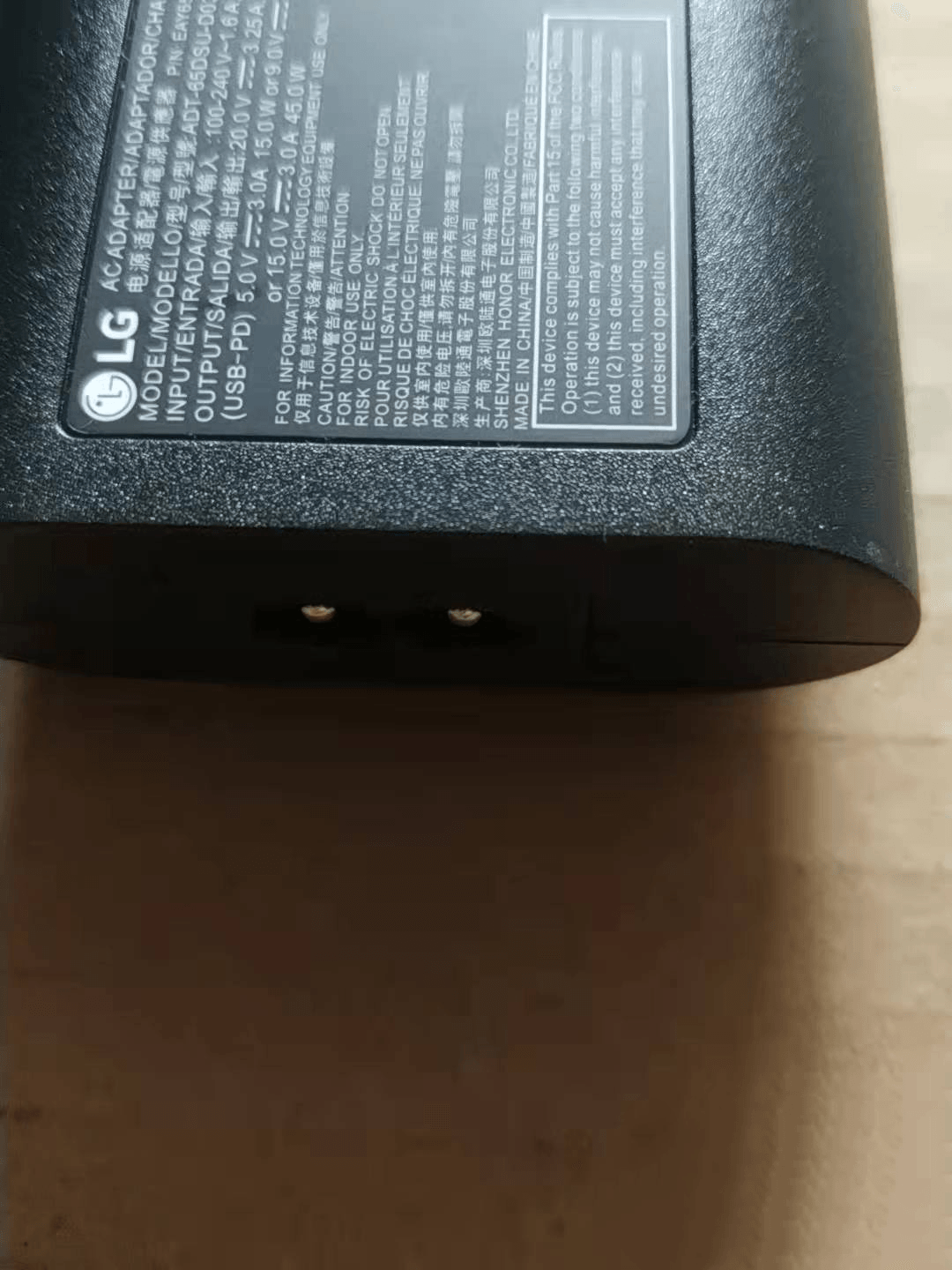 New Original LG 65W USB-C AC Adapter for LG gram 14T90P-K.AAG9U1 ADT-65DSU-D03-2