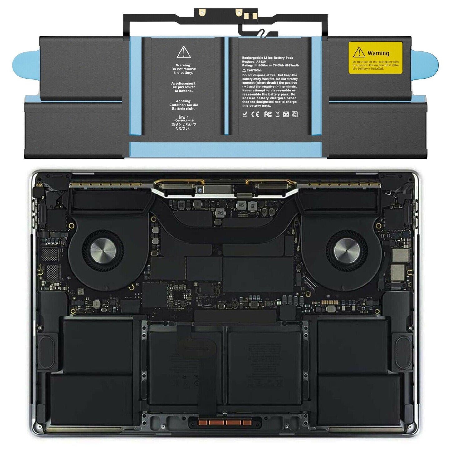 New Compatible Apple Macbook Pro Retina 15 A1707 2016 2017 Battery 76WH