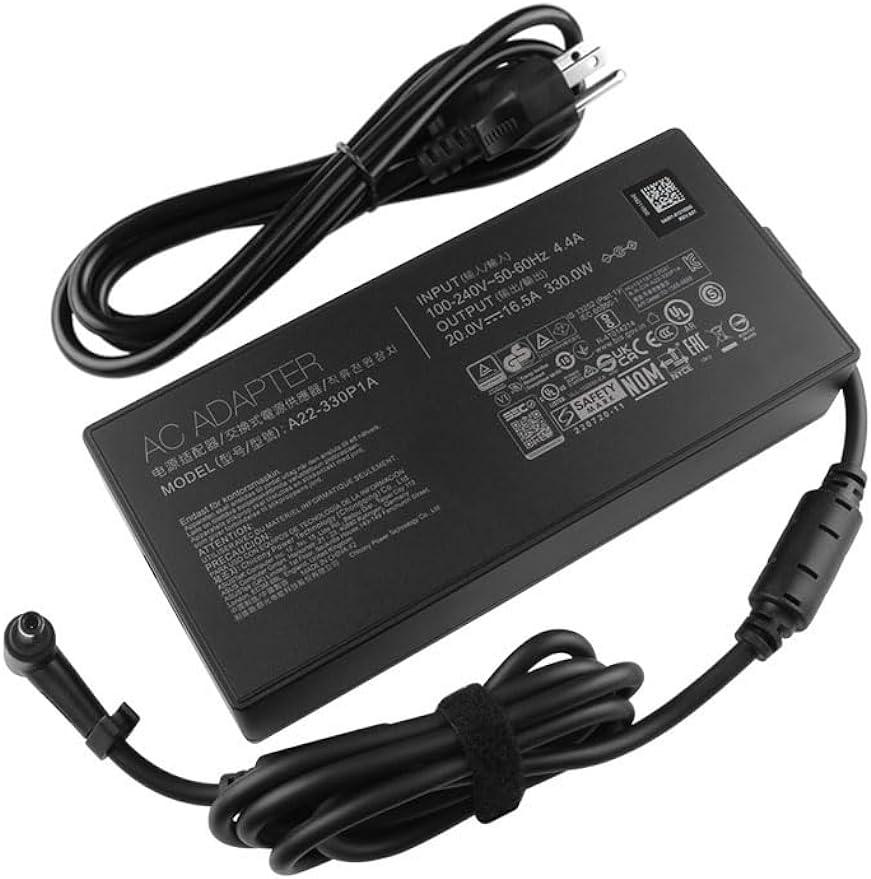 20V 16.5A 330W Charger Fit for Asus A21-330P1A A22-330P1A ADP-330AB DW ROG Strix G18 (2023) G814 G814JI G814JZ ROG Strix Scar 16 G634 G634J 17 G733PY G733PZ ROG Zephyrus Duo 16 GX650PI