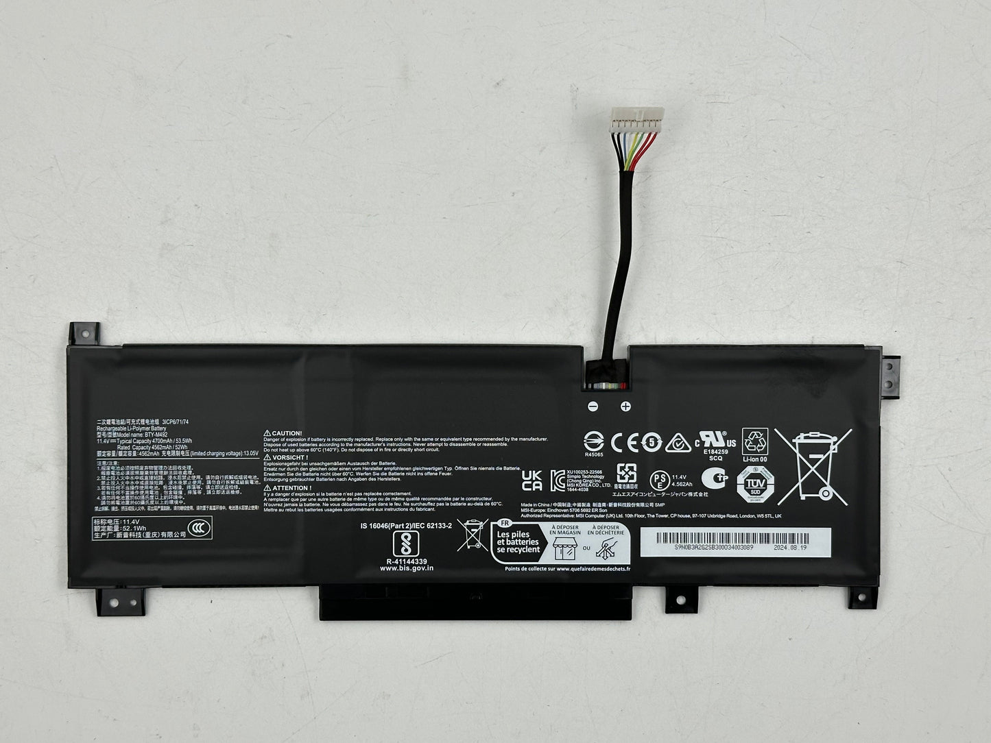 MSI Genuine Laptop Battery for Cyborg 15 AI A1V Cyborg 14 A13V Creator M14 A13V Series