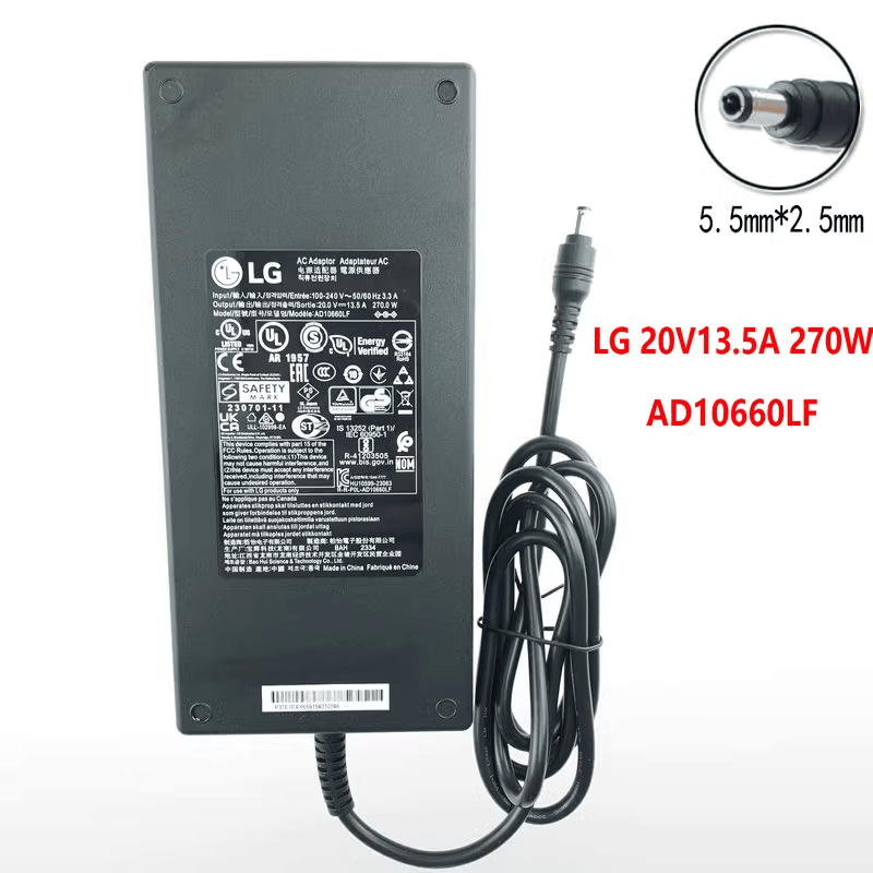 New Original OEM LG 45GS95QE Ultragear OLED Monitor AD10660LF AC/DC Adapter&Cord