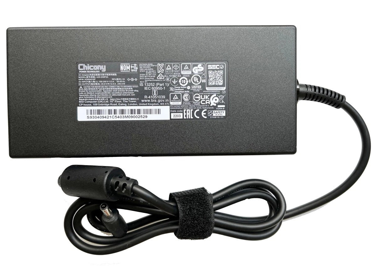 New Original Delta 20V 12A AC Adapter for MSI Delta 15 A5EFK/RX6700M ADP-240EB D