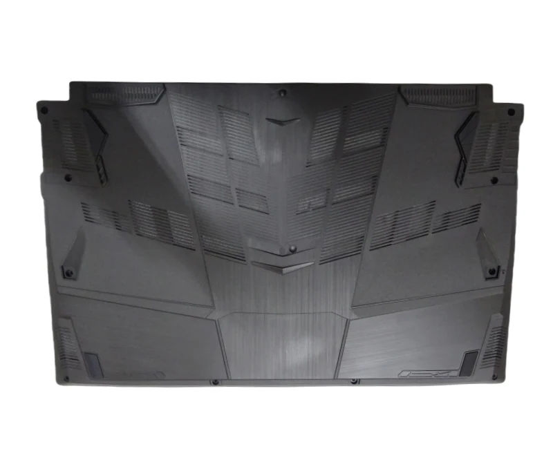 Original MSI Laptop Bottom Base Cover 307-7F1D415-TF1 External View showing Cooling Vents and Rubber Feet for MS-17F4 MS-17F3