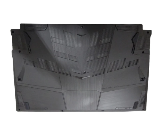 Original MSI Laptop Bottom Base Cover 307-7F1D415-TF1 External View showing Cooling Vents and Rubber Feet for MS-17F4 MS-17F3
