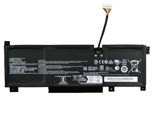 Original MSI S9N-0B3A2G0-SB3 Battery Label showing 11.4V 53.5Wh BTY-M492 Specifications