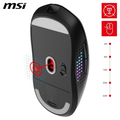 Customizable RGB lighting on the MSI Versa 300 Elite mouse powered by MSI Mystic Light