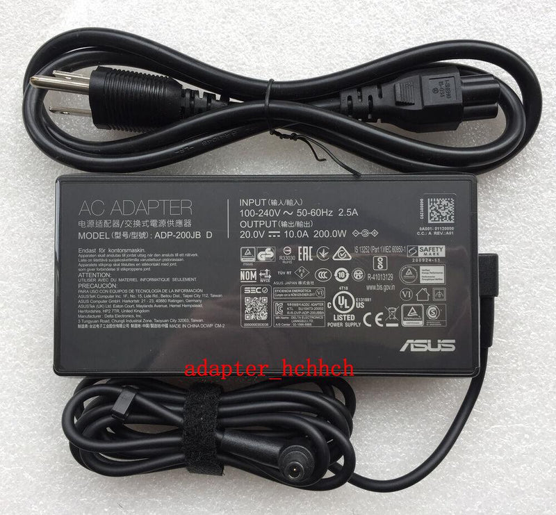 New Original OEM ASUS ROG Zephyrus G15 GA503QM-DS91-CA ADP-200JB D Adapter&Cord@