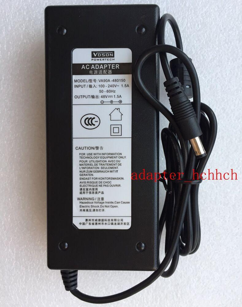 New Original OEM 48V AC Adapter For AVTECH AVH0401 4CH NVR WITH 4 POE