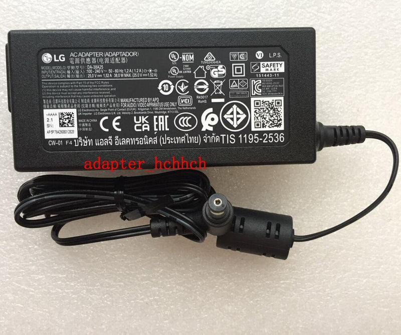 New Original LG 25V 38W AC/DC Adapter&Cord for LG S65Q 3.1 ch Wireless Sound Bar