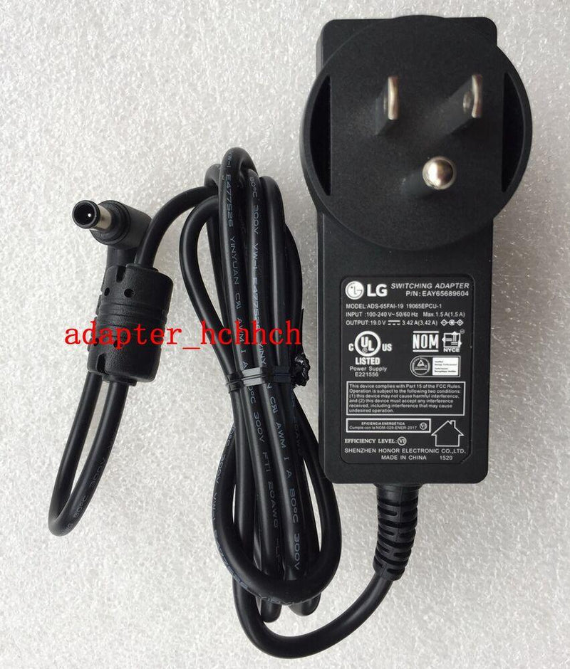 New Original OEM LG 19V 3.42A AC/DC Adapter for LG 34UM67-P EAY65689604 Monitor@