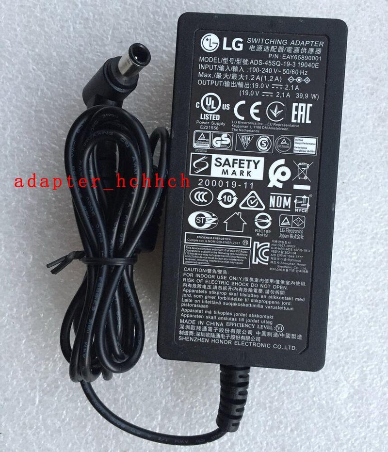 New Original OEM LG Ultragear 32GN500P Monitor ADS-45SQ-19-3 19040E Adapter&Cord