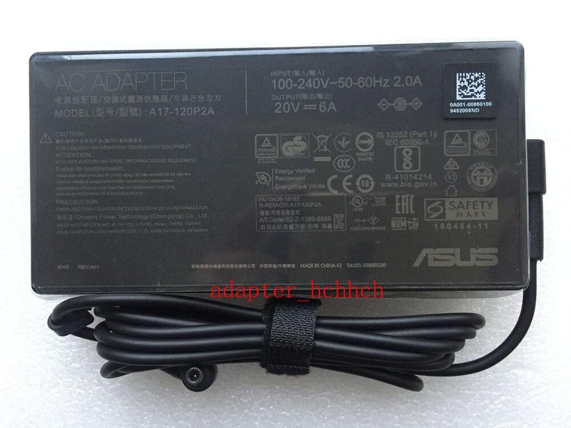 New Original OEM ASUS Vivobook 15 X571GD A17-120P2A 20V 6A 120W AC Adapter&Cord@