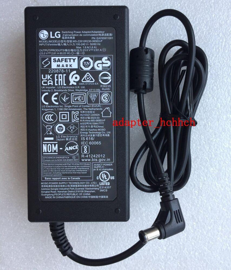 New Original OEM LG SC9S 3.1.3ch Sound Bar EAY65911001 23V 2.61A AC Adapter&Cord