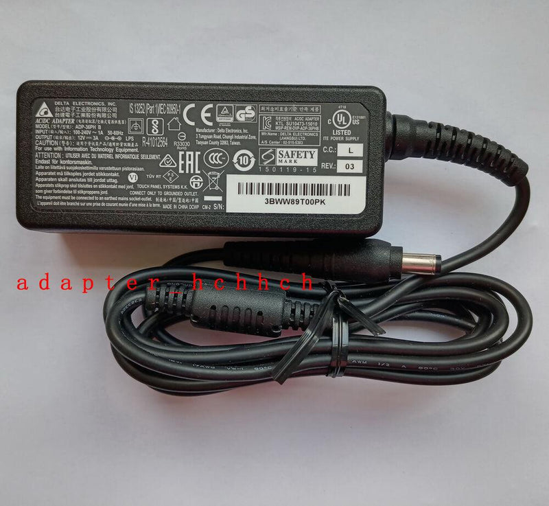 New Original OEM Delta 12V 3A AC/DC Adapter&Cord for Bush LTF22M4 22" Television