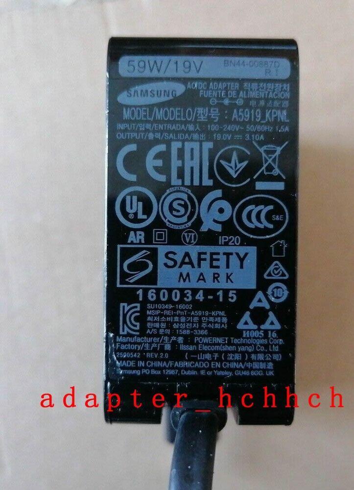 New Original Samsung Monitor A5919_KPNL BN44-00877D 59W 19V 3.10A AC/DC Adapter