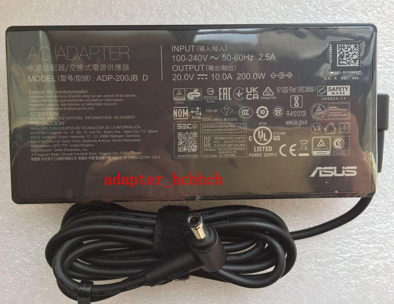 New Original OEM ASUS ROG Zephyrus G15 GA503RM-G15.R93060 ADP-200JB D AC Adapter