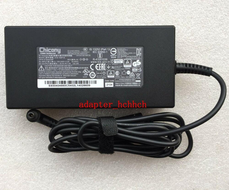 New Original Chicony MSI 20V Adapter for MSI Stealth 15M A11UEK-010US A18-150P1A