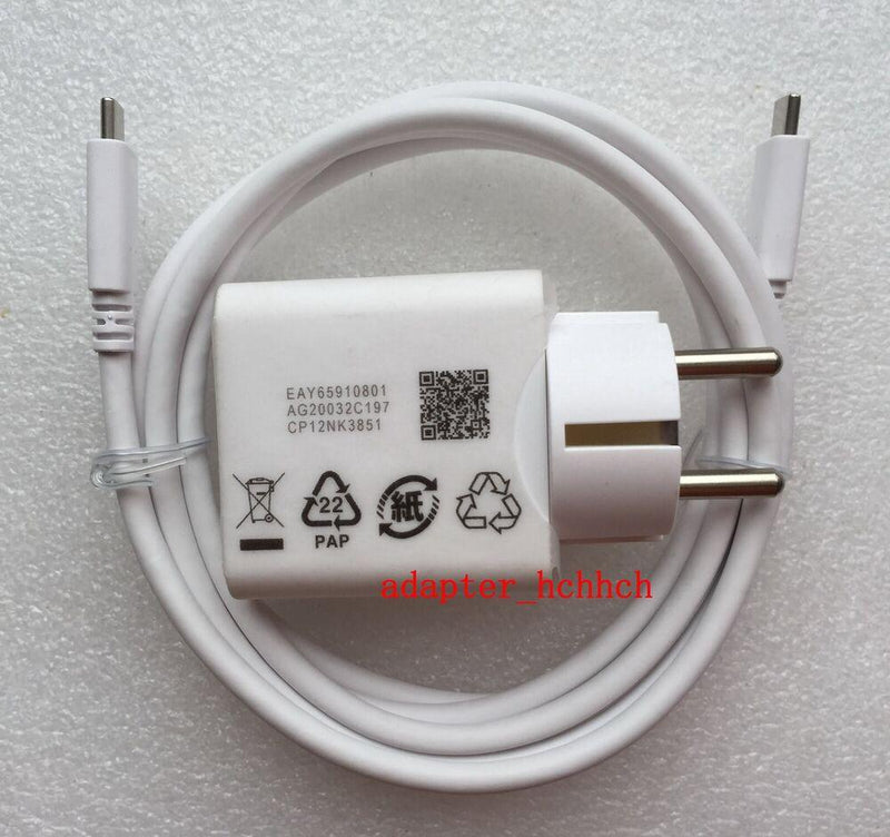 New Original LG 65W Adapter&USB-C Cable fr LG gram 17Z90R-G.AA76G 17Z90R-G.AA79G