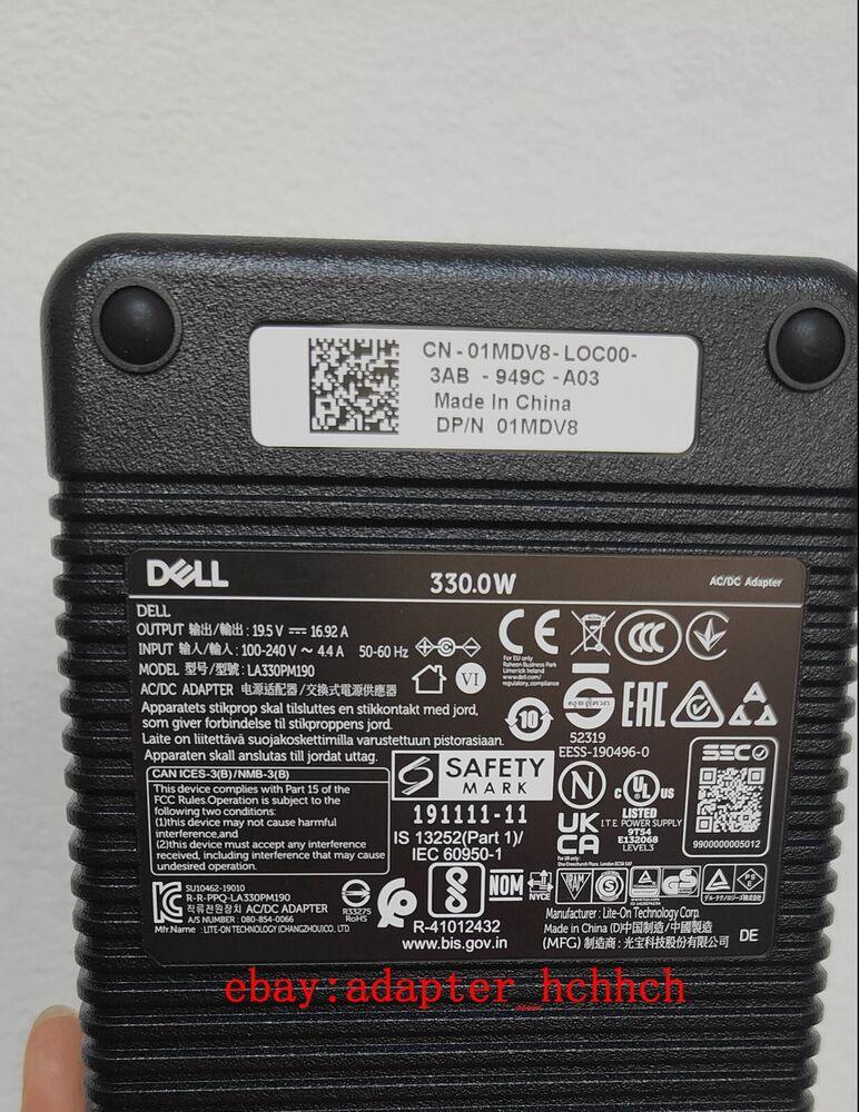 New Original Dell 330W Adapter for Alienware m18/R9-7945HX DA330PM190,LA330PM190