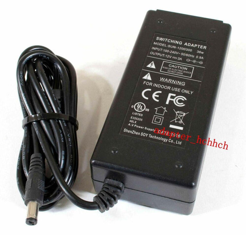 New Original OEM SOY 12V 3A 36W AC/DC Adapter&Cord for MinisForum GN34 Mini PC@@