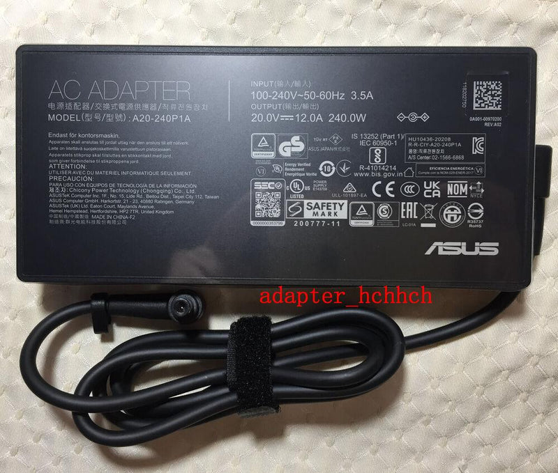 New Original OEM ASUS ROG Zephyrus M16 GU603HM-K8004T A20-240P1A 240W AC Adapter