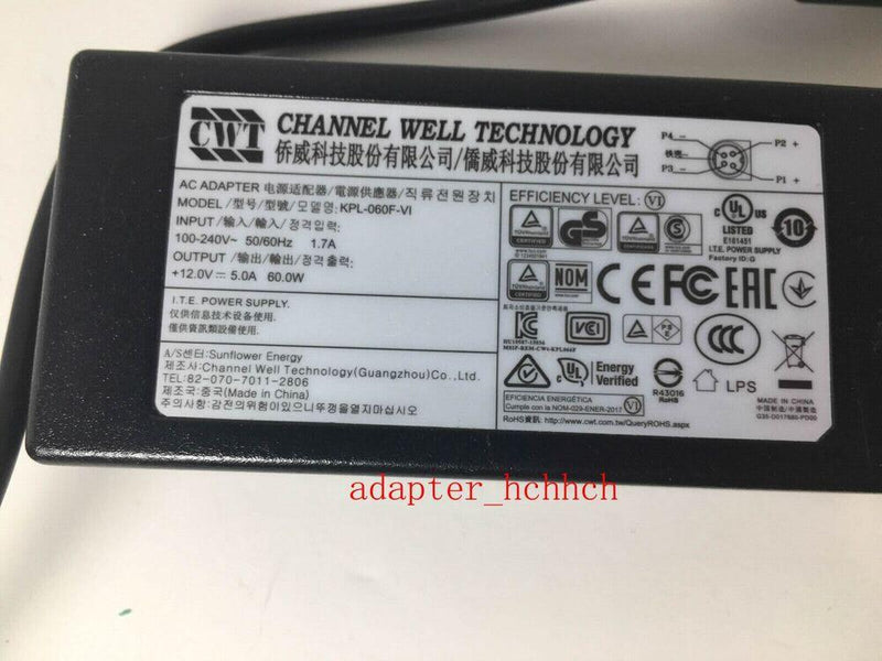 New Original CWT 12V 5A Adapter for Interlogix TruVision DVR 12HD TVR-1216HD-4T