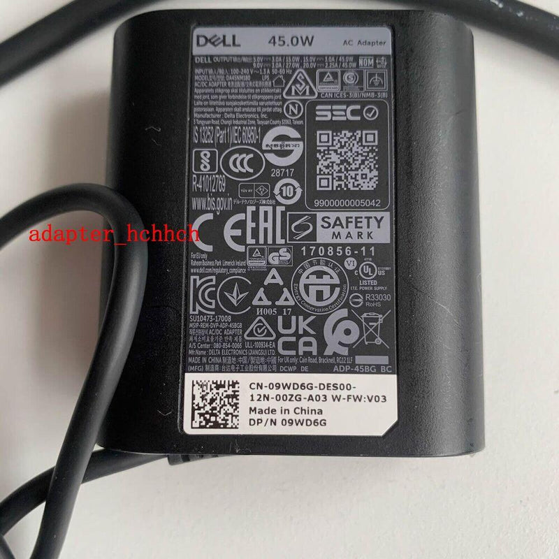 New Original OEM Dell 45W USB-C ac Adapter for Dell XPS 13-9310 DA45NM180 Laptop