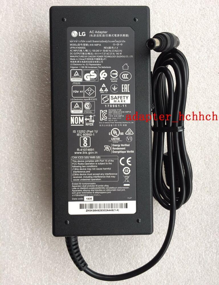 New Original LG 34GK950F-B Monitor A16-140P1A 19V 7.37A AC Adapter Cord/Charger@