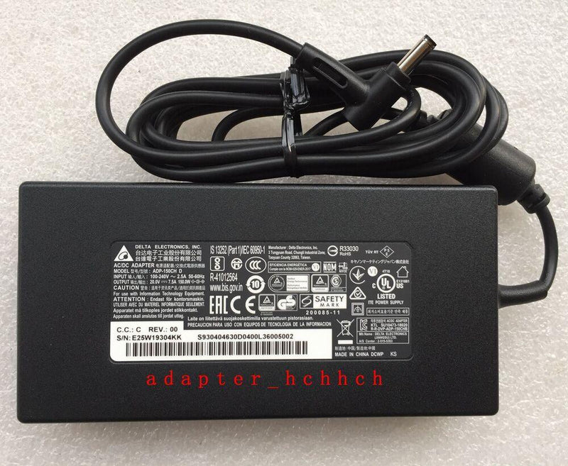 New Original MSI 150W 20V 7.5A AC/DC Adapter for MSI WF66 11UJ/UI 957-15621P-104