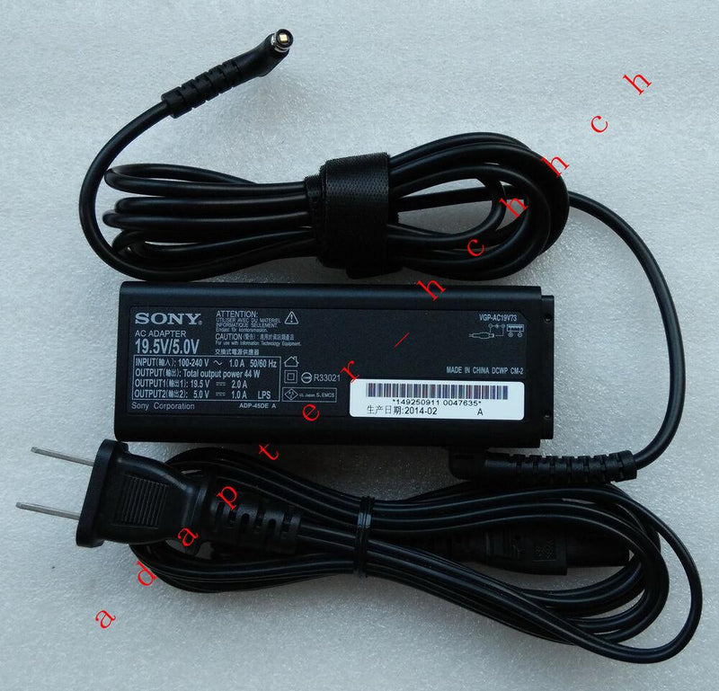 @Original OEM Sony 44W 19.5V/5V AC Adapter&Cord for Sony VAIO Fit 11A SVF11NA1GU