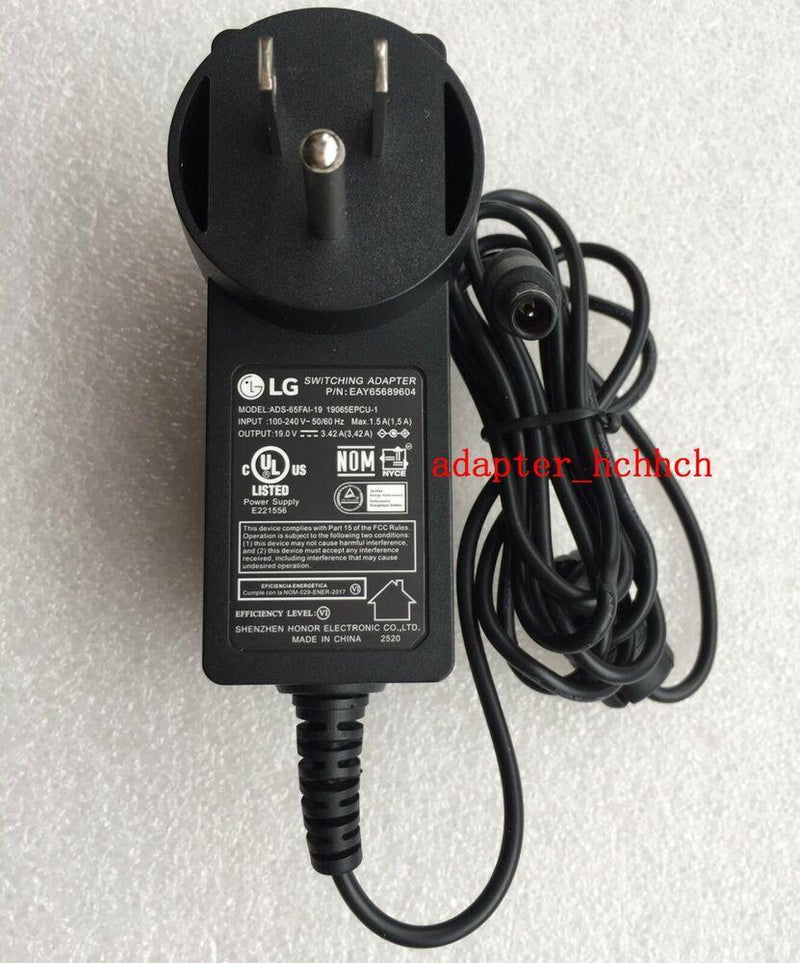 New Original OEM LG 19V 3.42A Adapter for LG 35WN65C-B UltraWide Quad HD Monitor