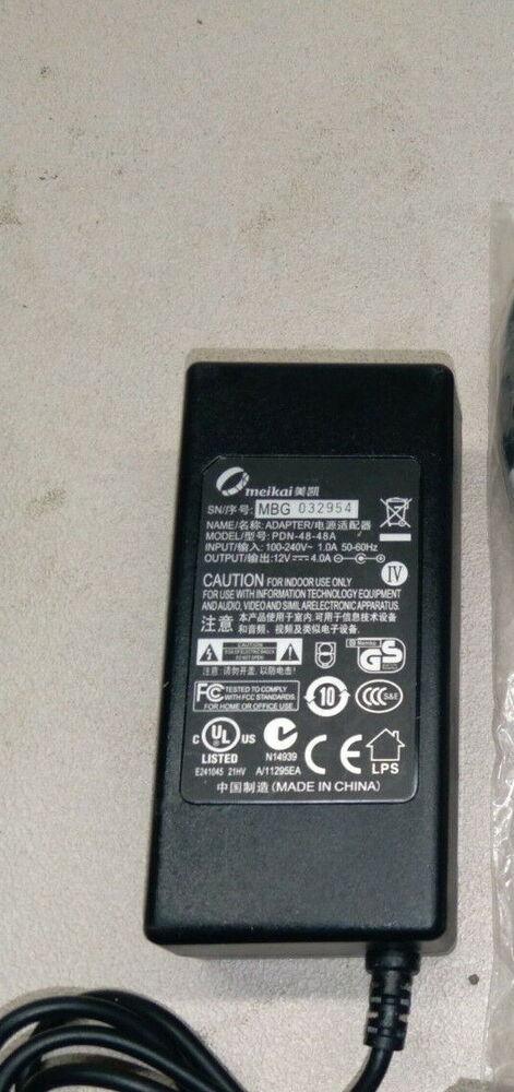 New Original 12V 4A AC Adapter&Cord for Acer ED320Q Xbmiipx 31.5" Curved Monitor