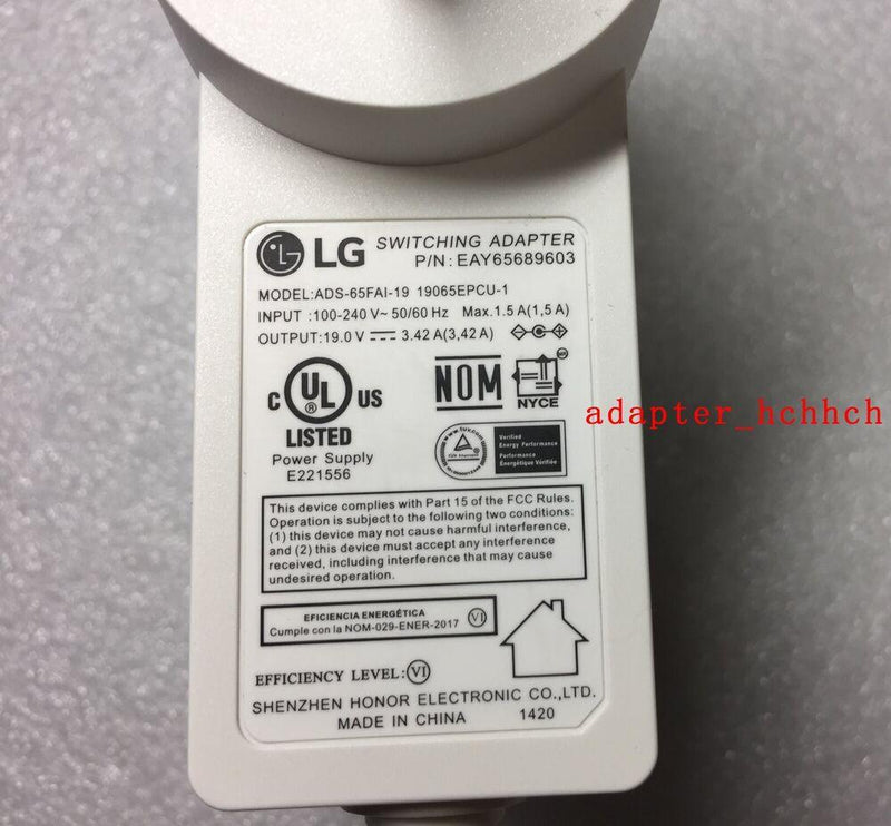 New Original LG 19V 3.42A Adapter for LG PF50KA Full HD LED CineBeam Projector