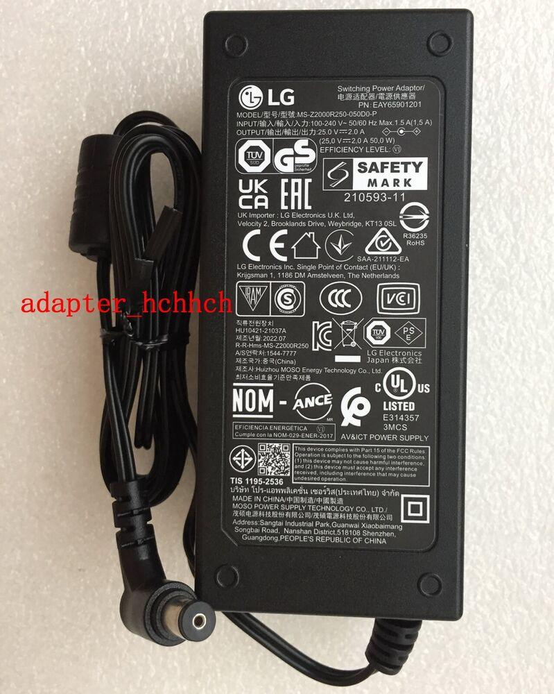 New Original OEM LG 25V 2A Adapter for LG S65Q EAY65901201 3.1 Channel Sound Bar