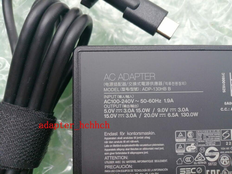 New Original OEM Asus 130W Cord/Charger ROG Flow X13 GV302XV/RTX4060 ADP-130HB B