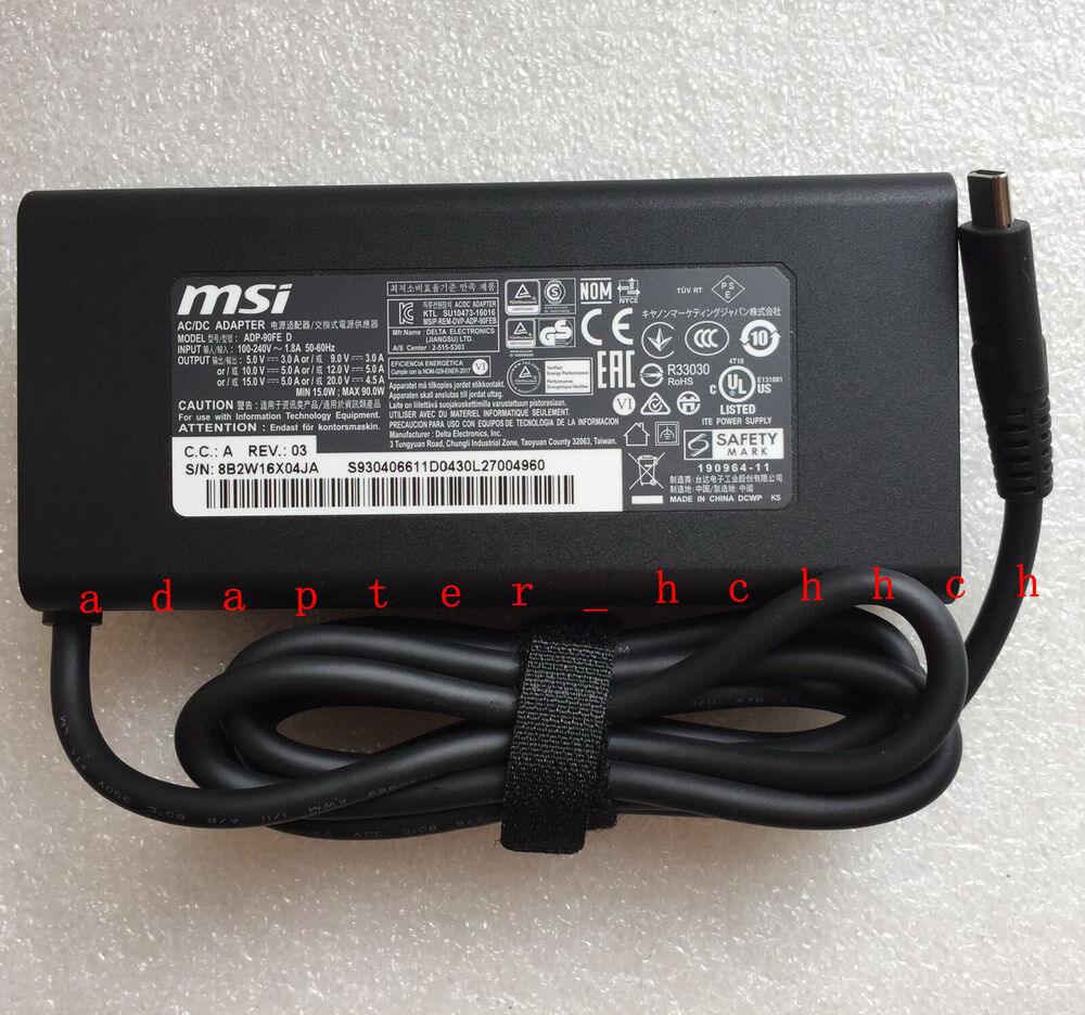 New Original MSI Summit E15 A11SCST/GTX1650 Ti&MaxQ ADP-90FE D 90W USB-C Adapter