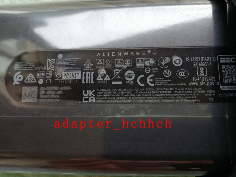 New Original Dell Alienware x17 R2 LA330PM210 HA330PM201 19.5V 16.92A AC Adapter